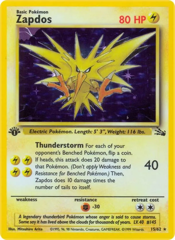 Zapdos card front