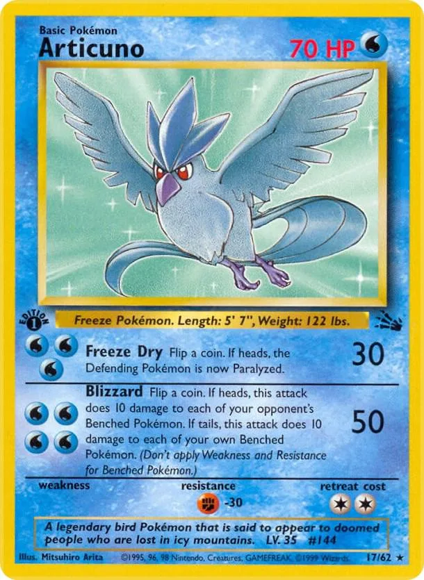 Articuno card front