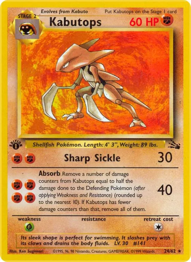 Kabutops card front