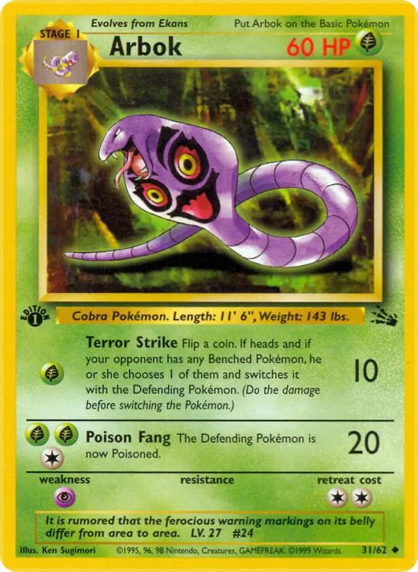 Arbok card front