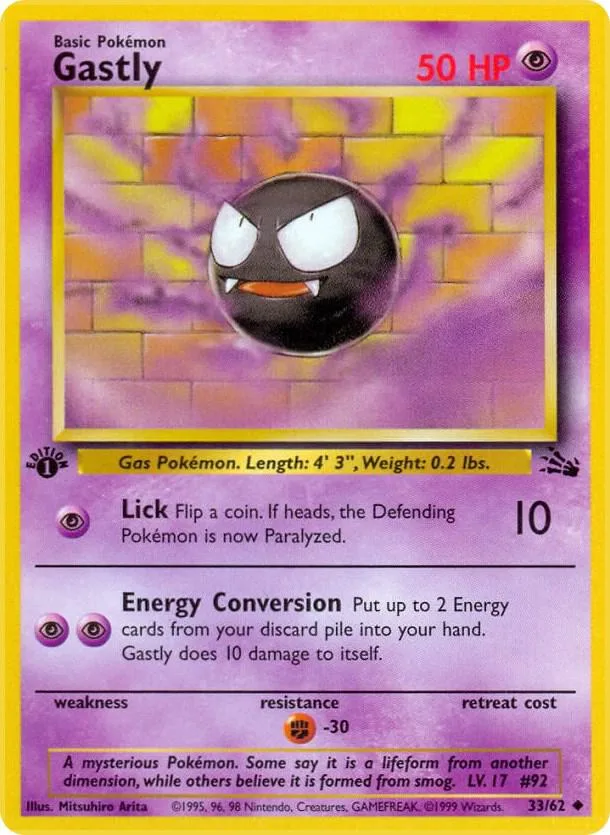Gastly card front