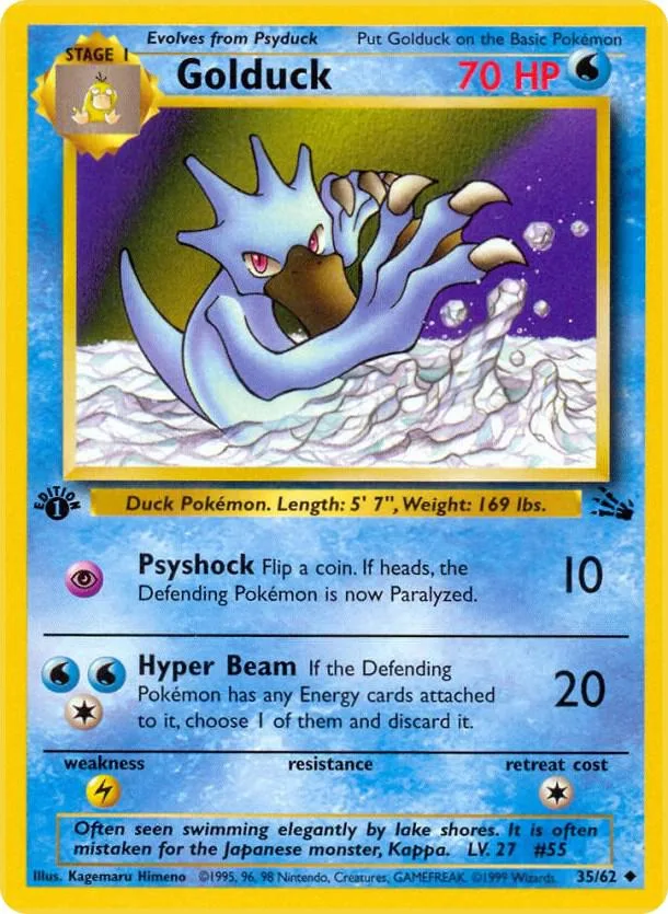 Golduck card front