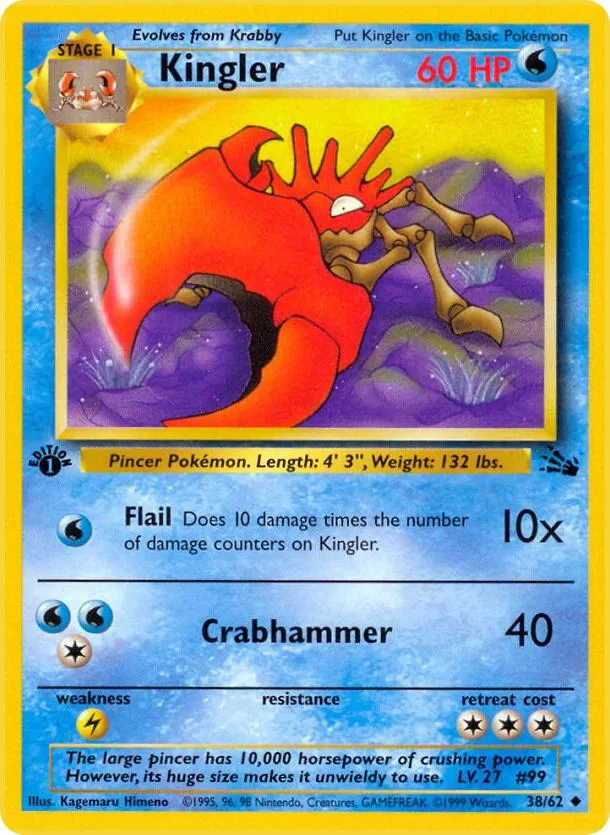 Kingler card front