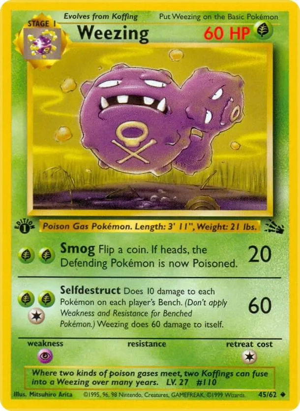 Weezing card front