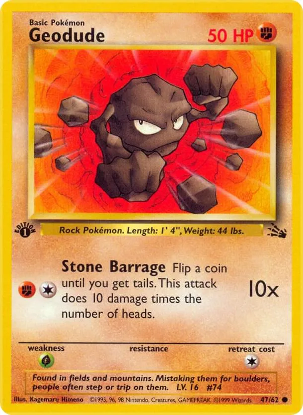 Geodude card front