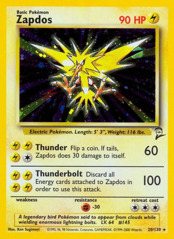 Zapdos card front