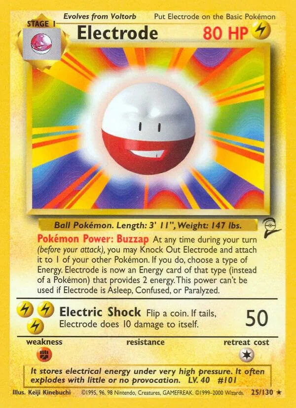 Electrode card front