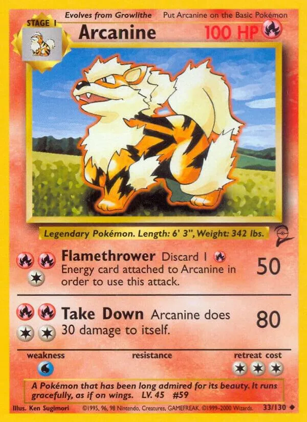 Arcanine card front