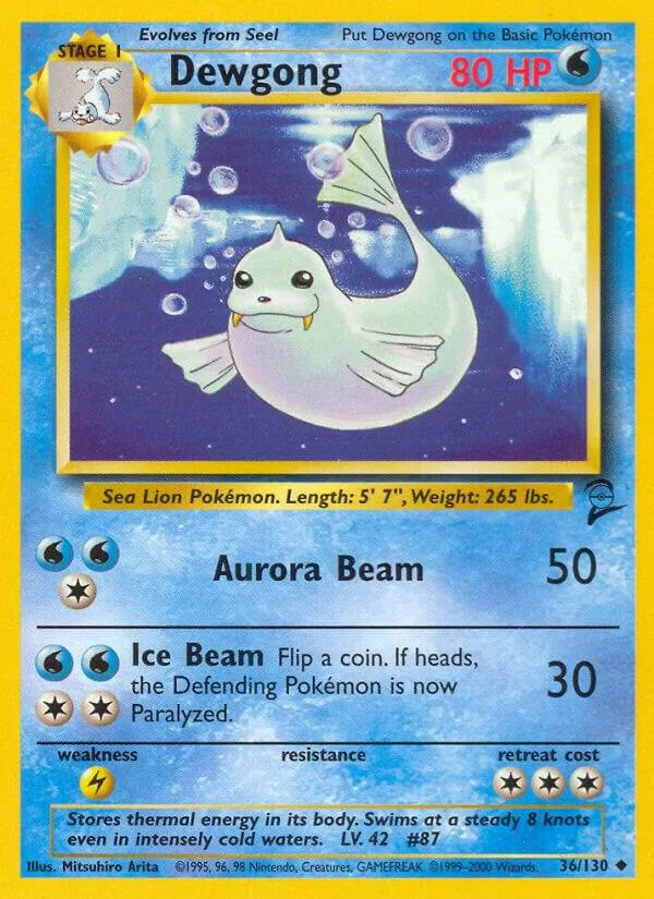 Dewgong card front