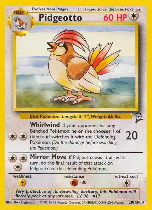 Pidgeotto card front