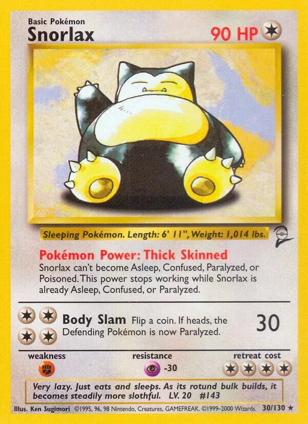 Snorlax card front