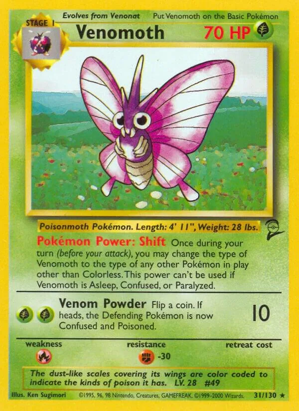 Venomoth card front