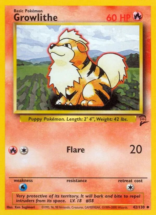 Growlithe card front