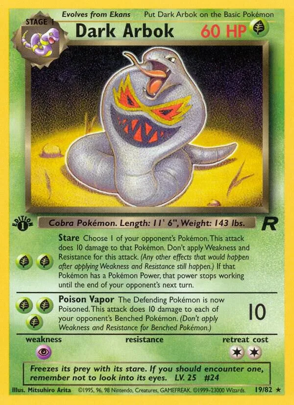 Dark Arbok card front