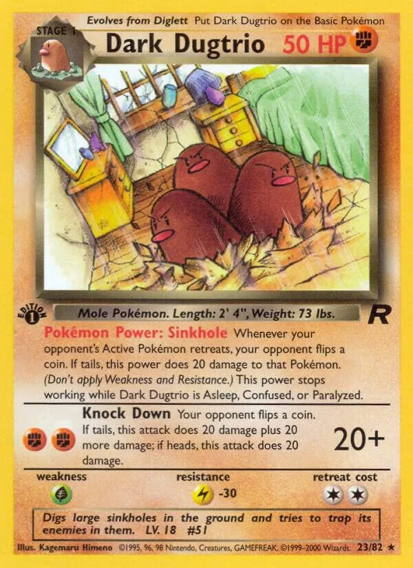 Dark Dugtrio card front