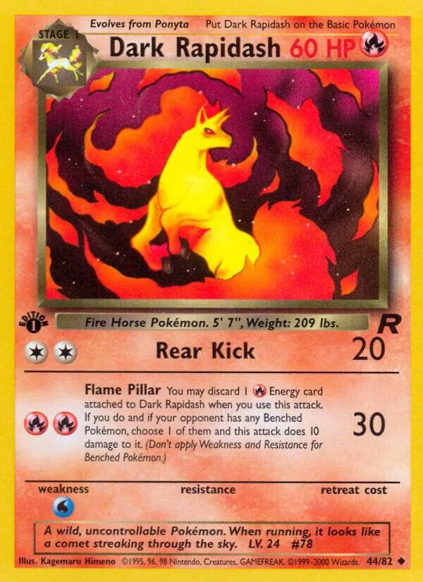 Dark Rapidash card front