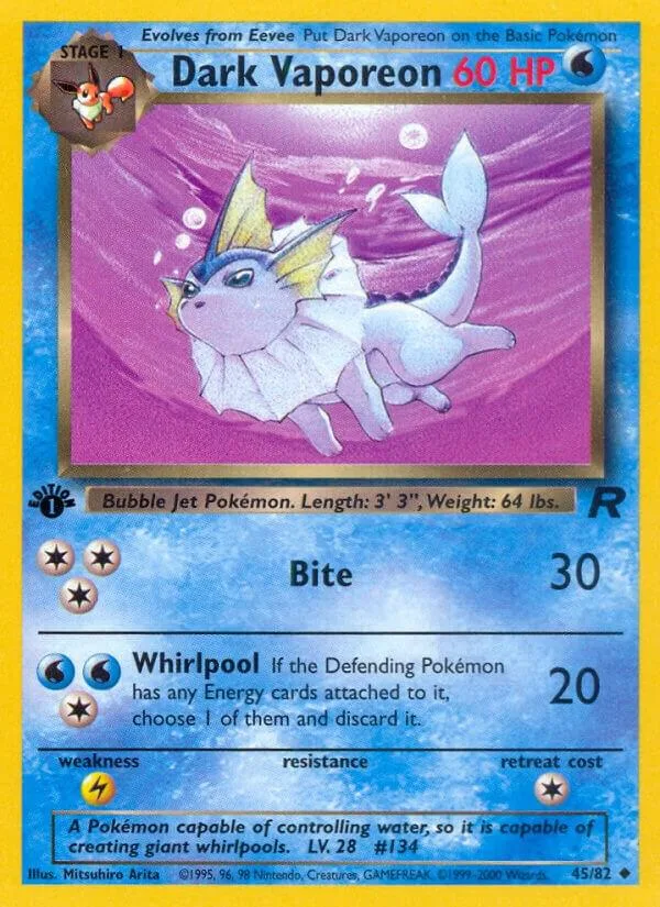 Dark Vaporeon card front