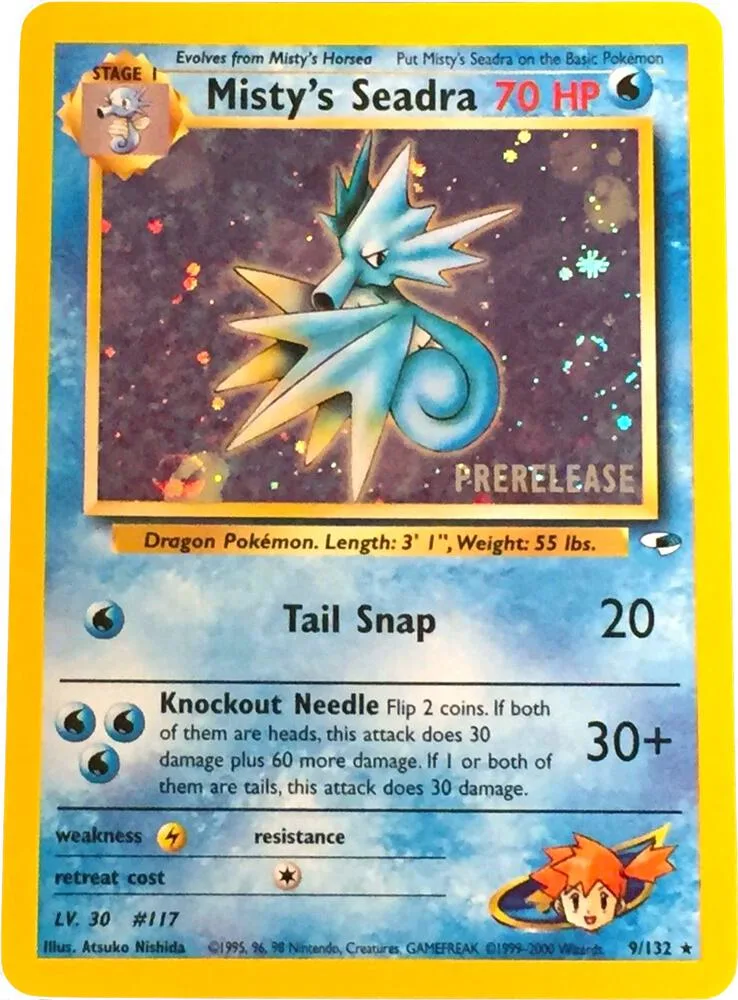 Misty's Seadra (Prerelease) card front