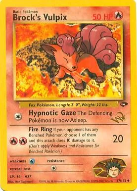 Brock's Vulpix [W Stamped] card front