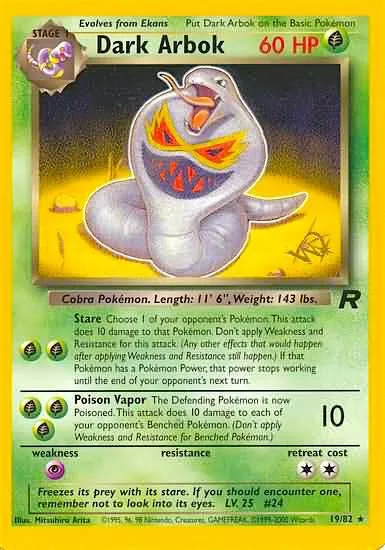 Dark Arbok [W Stamped] card front