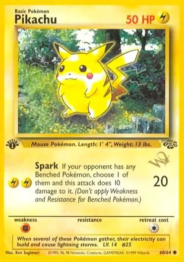 Pikachu [W Stamped] Normal card