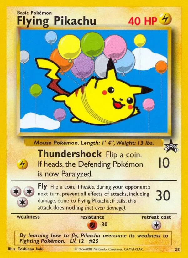 Flying Pikachu card front
