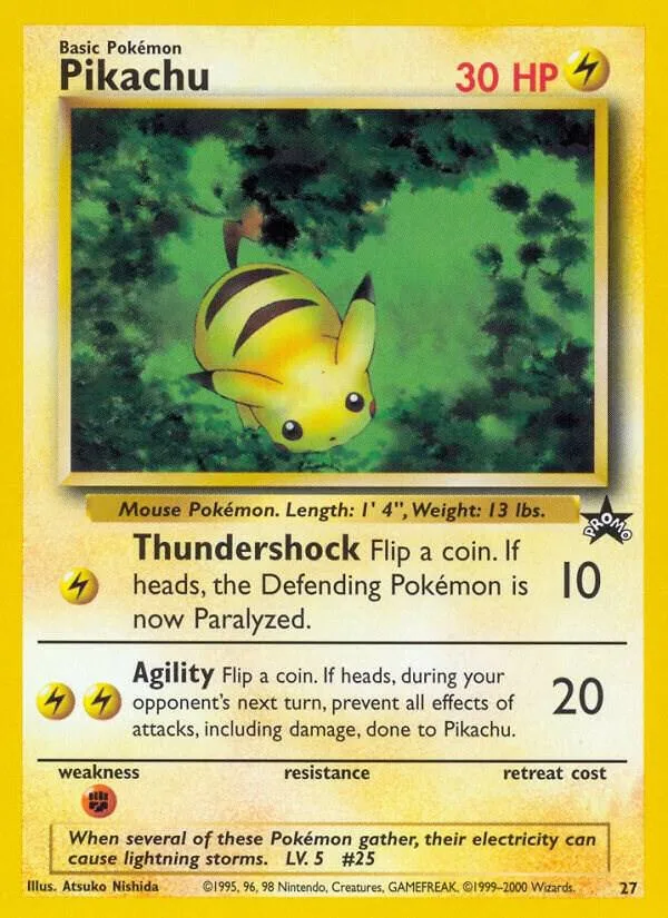 Pikachu card front