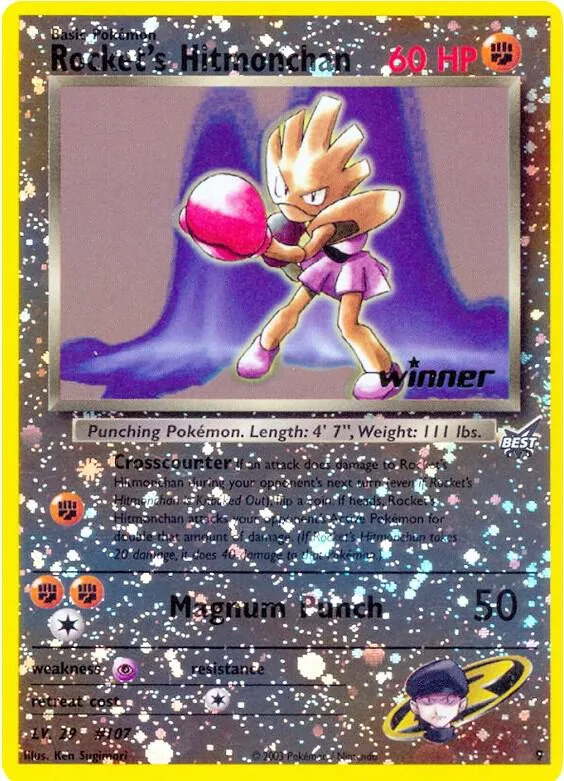 Rocket's Hitmonchan [Winner] card front