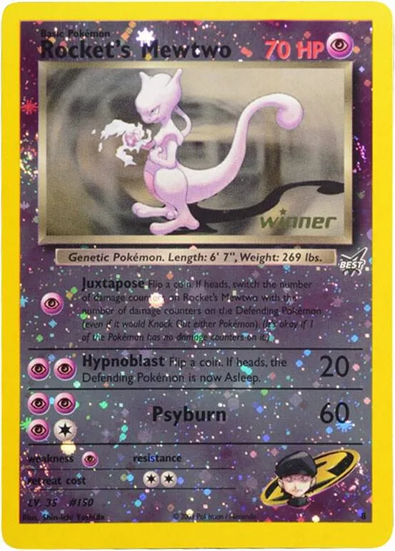 Rocket's Mewtwo [Winner] card front