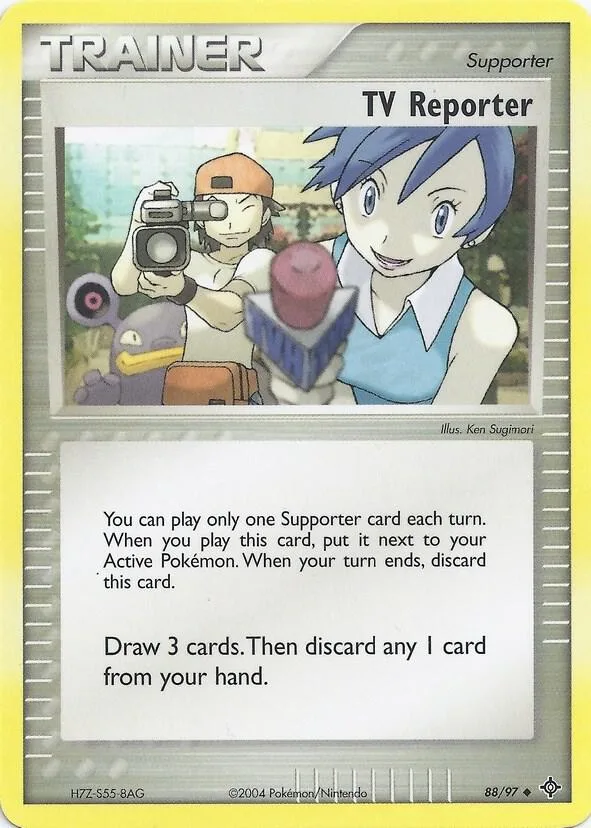 TV Reporter card front