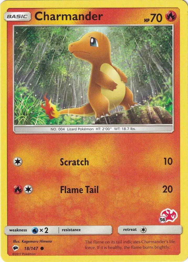 Charmander (#56 Charizard Stamped) card front
