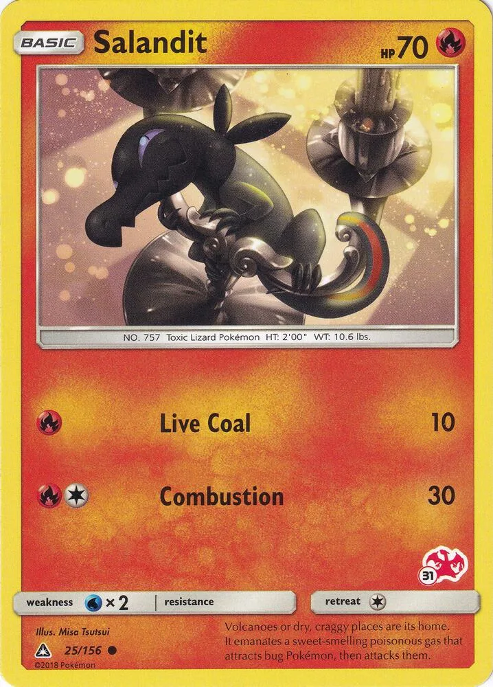 Salandit (#31 Charizard Stamped) card front