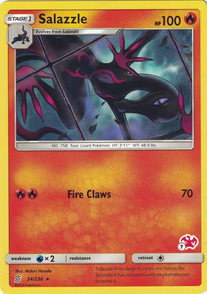 Salazzle (#7 Charizard Stamped) card front