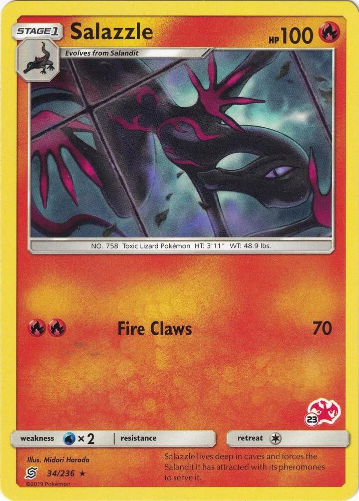 Salazzle (#23 Charizard Stamped) card front
