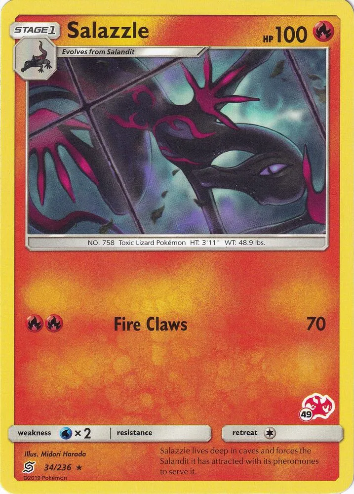 Salazzle (#49 Charizard Stamped) card front