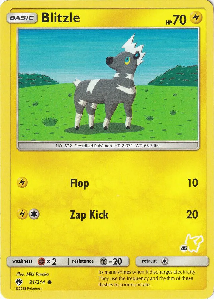 Blitzle (#45 Pikachu Stamped) card front