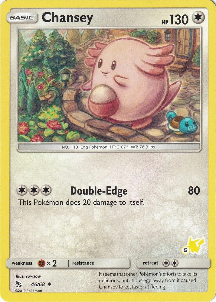 Chansey (#5 Pikachu Stamped) card front