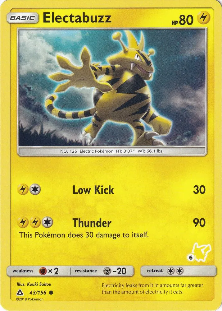 Electabuzz (#6 Pikachu Stamped) card front