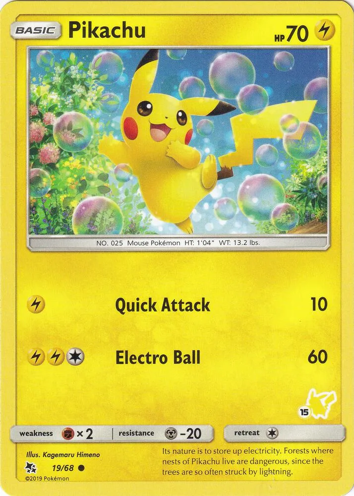Pikachu (#15 Pikachu Stamped) card front