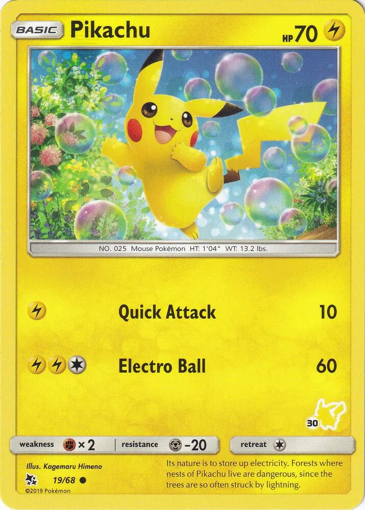 Pikachu (#30 Pikachu Stamped) card front