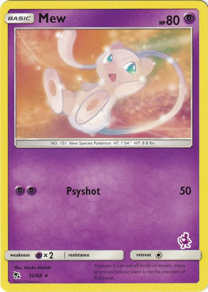 Mew (Mewtwo Stamped) card front