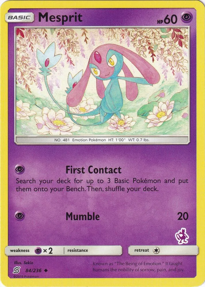Mesprit (Mewtwo Stamped) card front