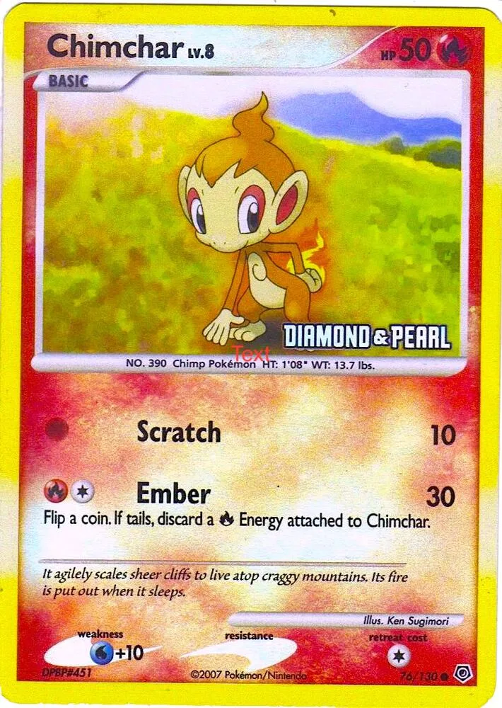 Chimchar [Diamond & Pearl] card front