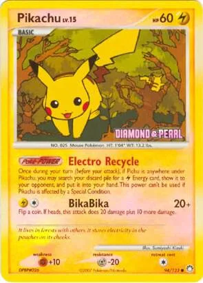Pikachu (Diamond & Pearl) card front