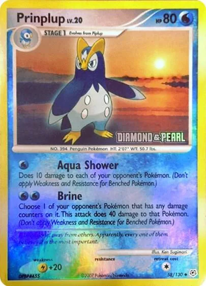 Prinplup [Diamond & Pearl] card front