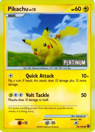 Pikachu [Platinum] card front