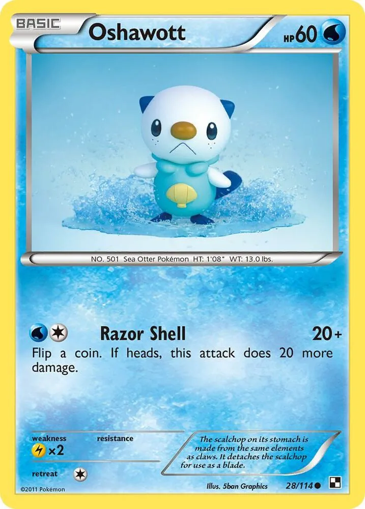 Oshawott card front