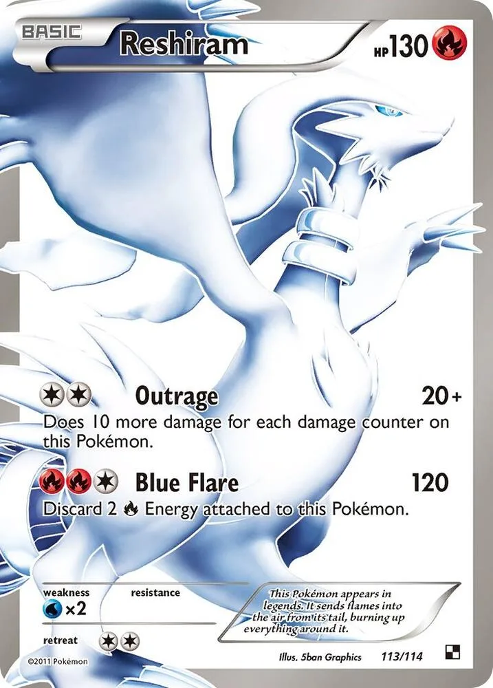 Reshiram (113 Full Art) Holofoil card