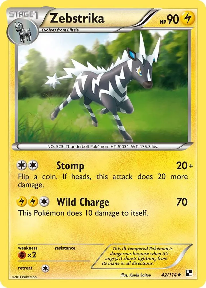Zebstrika card front