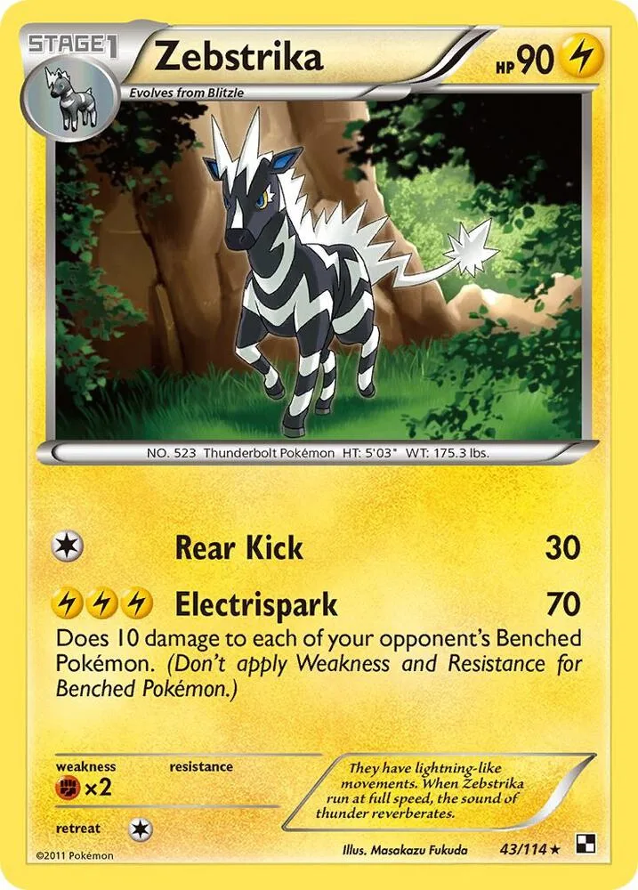 Zebstrika card front